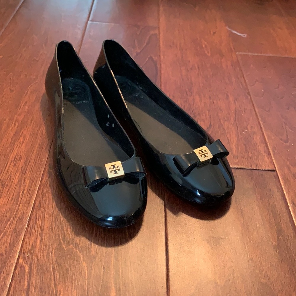 Tory Burch Black Jelly Flats NWOB